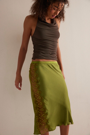 Someone Like You Half Slip by Intimately at Free People in Green, Size: L