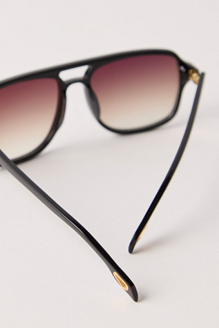 Женские солнцезащитные очки Machete Jane Aviator Sunglasses, цвет: Чёрный — фото 3