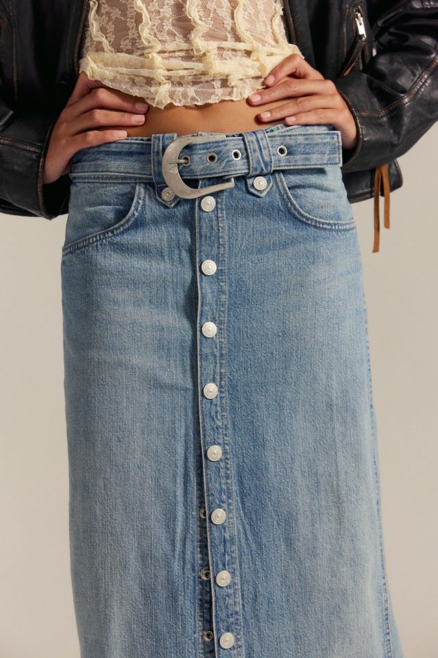 Jupe longue en denim Astoria We The Free #1
