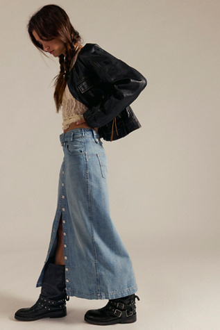 We The Free Astoria Denim Maxi Skirt
