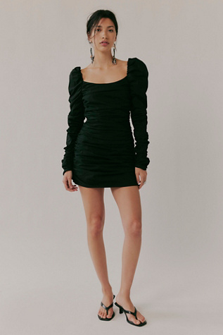 Caroline Constas Maxine Long Sleeve Puff Mini Dress