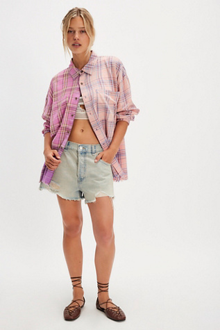 The Tales Half And Half Flannel at Free People in Purple, Size: Medium