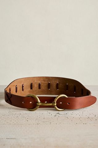 Free People Afterlife Boutique Vintage 1970’s Tooled Brown Leather Boho Belt Vintage 1970 main image 2