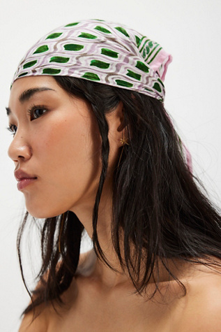 Chan Luu Springtime Bandana at Free People in Green