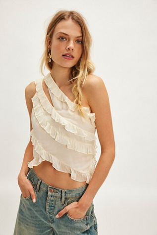 Haut asymétrique Hollie par Free People en Ivoire, pour femme