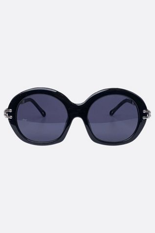 Giant Vintage Stripes Oval Boho Sunglasses