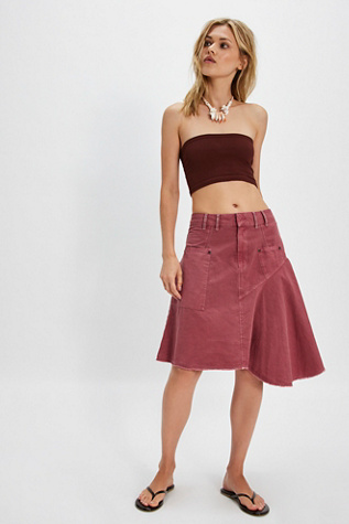 Jupe mi-longue Sahara par Free People en Rose Raisin, pour femme taille: US 10