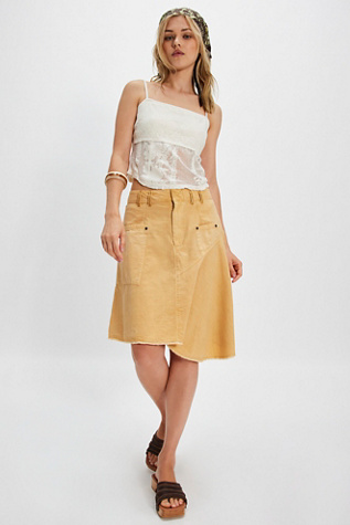 Sahara Midi Skirt at Free People in Tan, Size: US 2