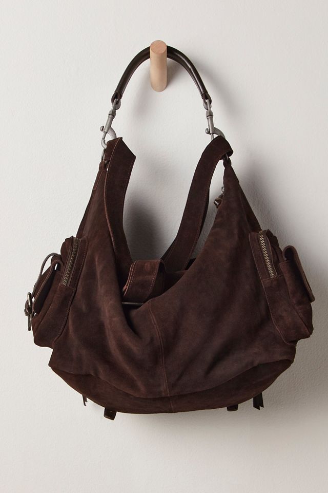 Grand sac à bandoulière en suède Palermo #1