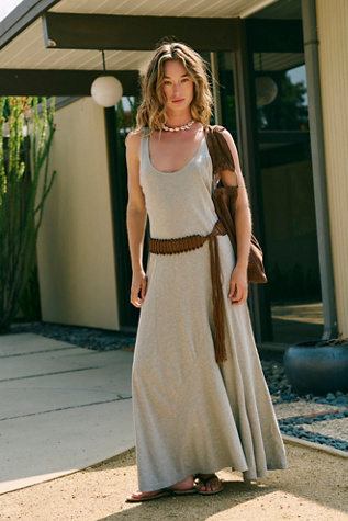 Robe midi Sidney par free-est en Gris Chiné, pour femme taille: XS chez Free People
