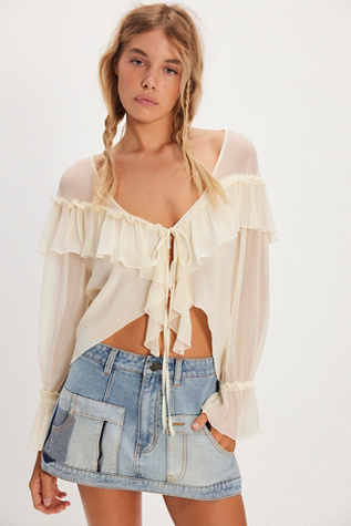 The Tales Reworked Denim Skirt