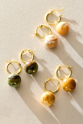 FYB Palmona Earrings by FYB Jewelry at Free People in Mother Of Pearl