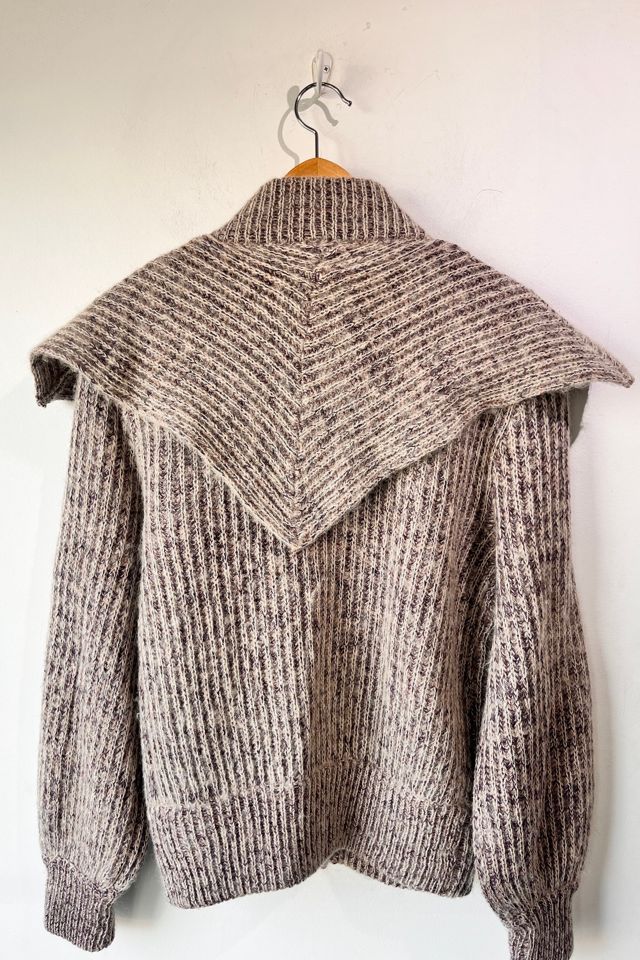 I.B. Diffusion Purple and Grey Cape Shoulder Cardigan Selected by The Curatorial Dept. #3
