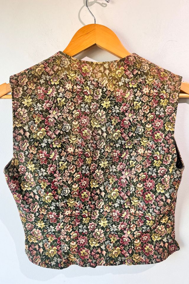 Vintage Floral Woven Brocade Vest Selected by The Curatorial Dept. #3