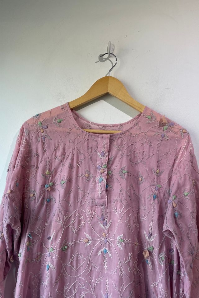 Vintage Pink Floral Embroidery Dress Selected by The Curatorial Dept. #1
