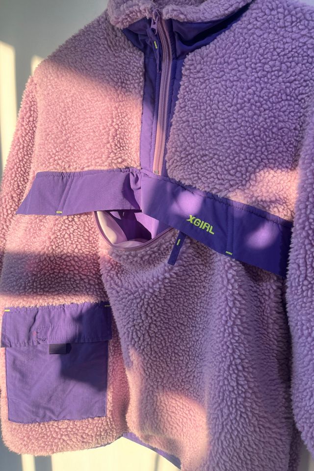 X Girl Lavender Fuzzy Sherpa Pullover Selected by The Curatorial Dept. #1