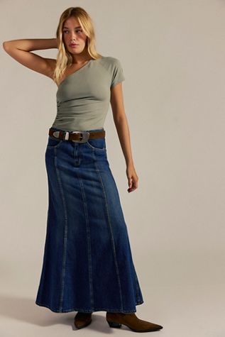 We The Free Off-Duty Denim Maxi Skirt