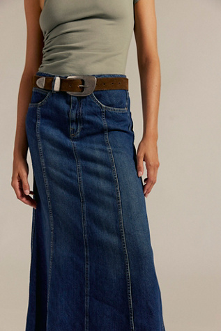 We The Free Off Duty Denim Maxi Skirt