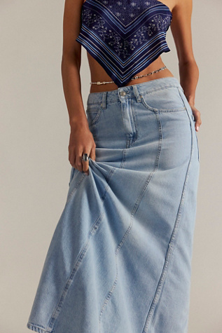 We The Free Off-Duty Denim Maxi Skirt