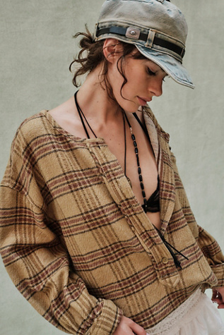 Washed Denim Cadet Hat by Free People in Blue