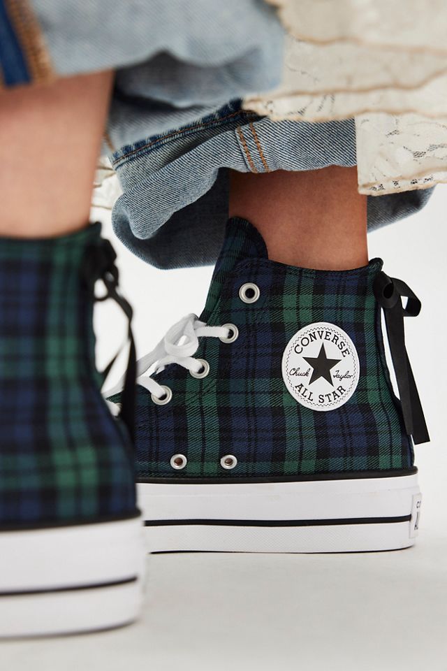 Chuck Taylor All Star Lift Hi-Top Plaid Sneakers #1