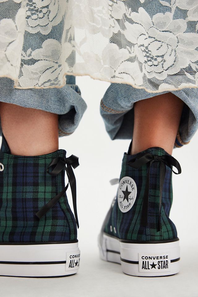 Chuck Taylor All Star Lift Hi-Top Plaid Sneakers #2