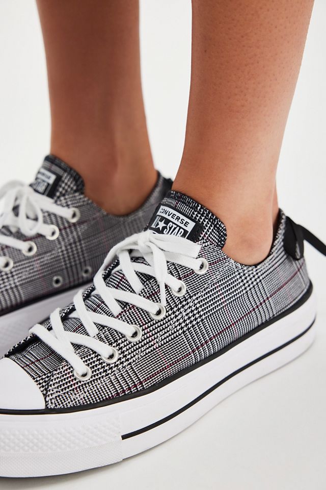 Chuck Taylor All Star Lift Low-Top Plaid Sneakers #1