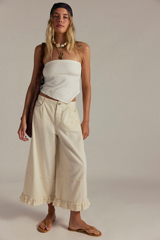 We The Free Love Me Not Bloomer Jeans at Free People in White, Size: L
