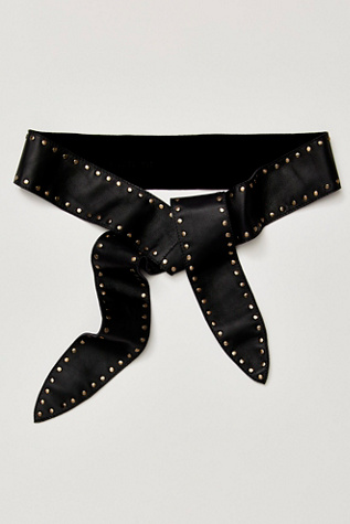 Studded Leather Obi Belt