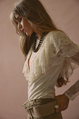 Sunday Candy Bodysuit by Intimately at Free People in Ivory, Size: Small