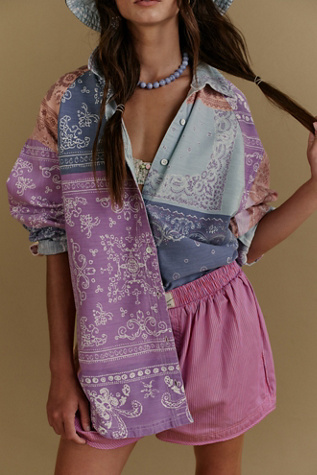 We The Free Backyard Americana Shirt at Free People, Size: Medium