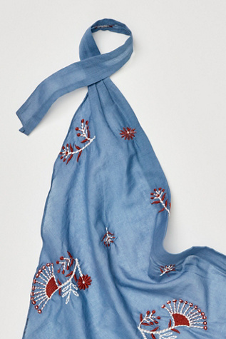 Georgia Embroidered Hair Scarf