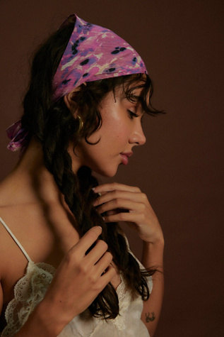 Foulard Pour Cheveux Ginger Spice par Free People en Combo Aquarelle Violet, pour femme