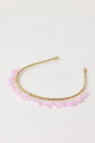 Fia Hard Headband by Curried Myrrh at Free People in Purple