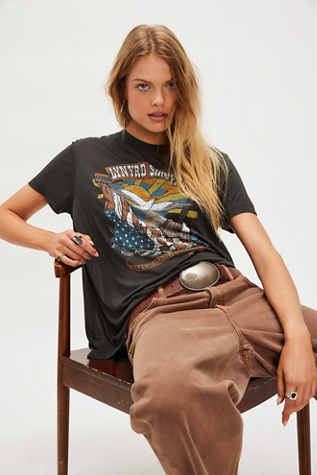 Lynyrd Skynyrd American Tour Tee by Junk Food at Free People in Black, Size: M