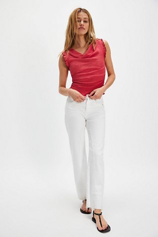 Brynn Mesh Cowl-Neck Tank