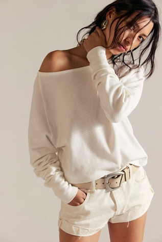 We The Free Jess Manches Longues en Clean Ivory, pour femme taille: XS chez Free People