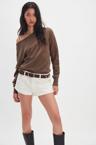 We The Free Jess Long Sleeve at Free People in Brown, Size: M