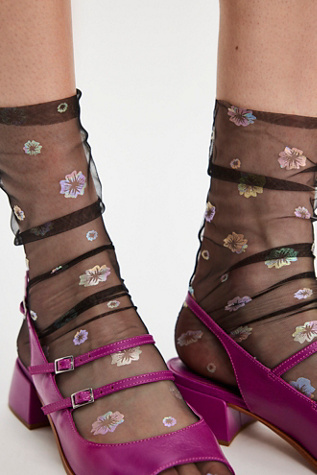 Daphne Socks by High Heel Jungle at Free People in Black
