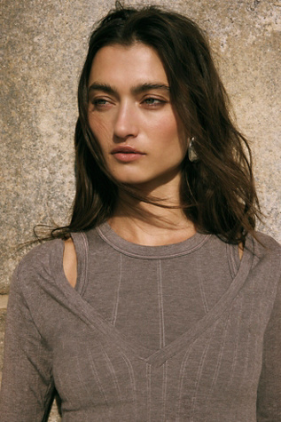 So Soft Seamless Modal Tank Top by Intimately at Free People in Cappadocia Heather, Size: L-XL/G-TG