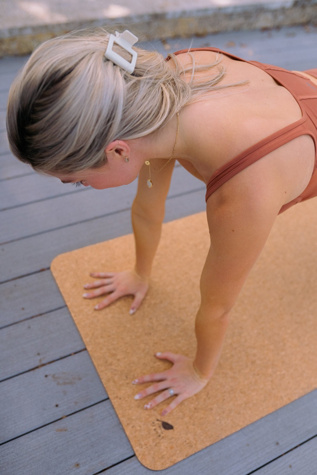 42 Birds “The Robin” Cork Yoga Mat at Free People in Tan, Size: M