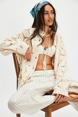 We The Free Prima Cardigan at Free People in White, Size: M