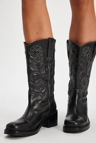 Frye Kate Deco Stich Boots at Free People in Black, Size: US 7.5