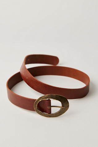 Margo Leather Belt by Free People in Brown, Size: M/L