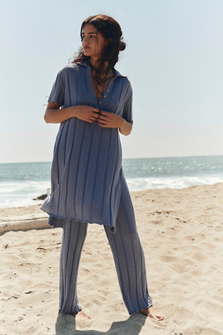 Paloma Sweater Pant Co-Ord by free-est at Free People in Blue Suede, Size: Large