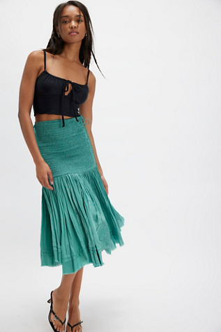FP One Maya Convertible Midi Skirt at Free People in Blue, Size: S
