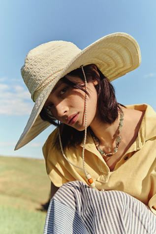 Rosalinda Beach Lifeguard Hat by San Diego Hat Co. at Free People in White