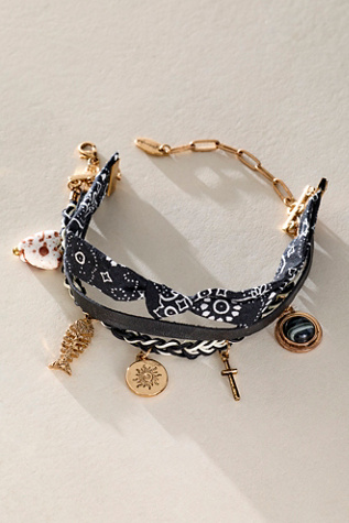 High Noon Anklet at Free People in Black & Gold