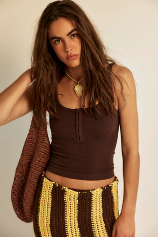 Simply Soft Cami by Intimately at Free People in Hot Fudge, Size: L-XL/G-TG