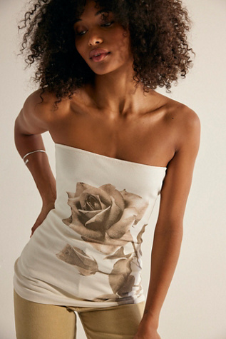 Rose Tube Top at Free People in White, Size: M